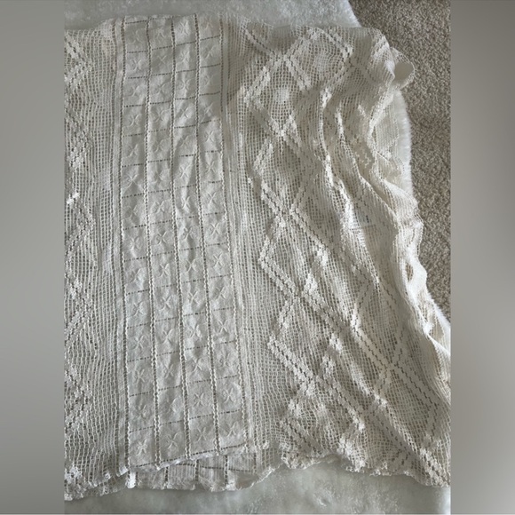 Last✨Free People Cream Lace Coverup Top - Picture 12 of 12